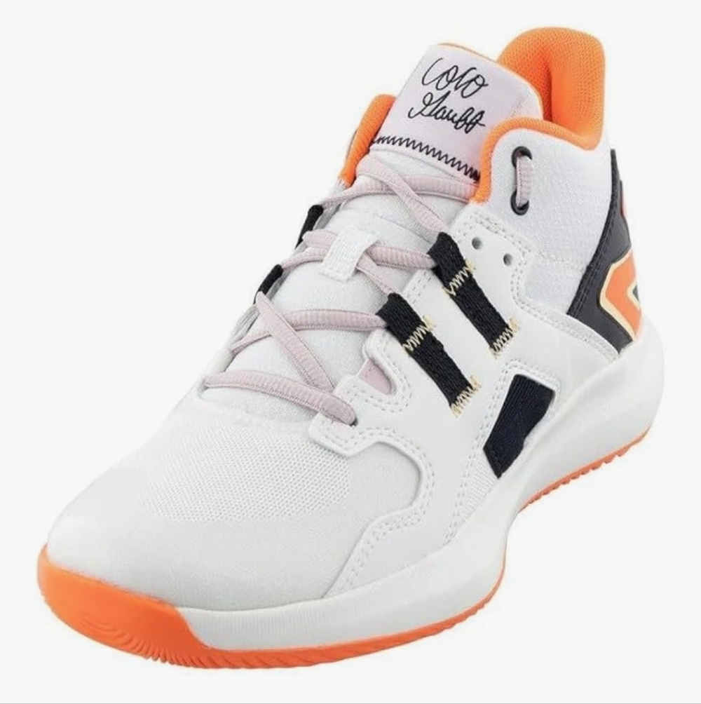 New Balance Coco Gauff Kids Sneakers - White Black Orange Size 5 Kccocoao